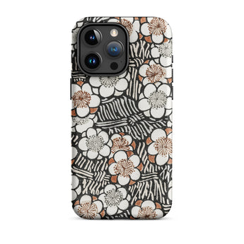 Floral Pattern - Bijutsu Sekai Watanabe Seitei Phone Case Iphone 15 Pro Max / Matte Floral Patterned Phone Case Watanabe Seitei, Plum