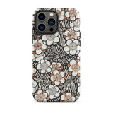 Floral Pattern - Bijutsu Sekai Watanabe Seitei Phone Case Iphone 13 Pro Max / Matte Floral Patterned Phone Case Watanabe Seitei, Plum