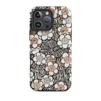 Floral Pattern - Bijutsu Sekai Watanabe Seitei Phone Case Iphone 16 Pro Max / Matte Floral Patterned Phone Case Watanabe Seitei, Plum