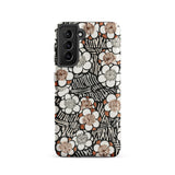 Floral Pattern - Bijutsu Sekai Watanabe Seitei Samsung Case, Galaxy S21 / Matte, Smartphone Case Floral Striped Pattern