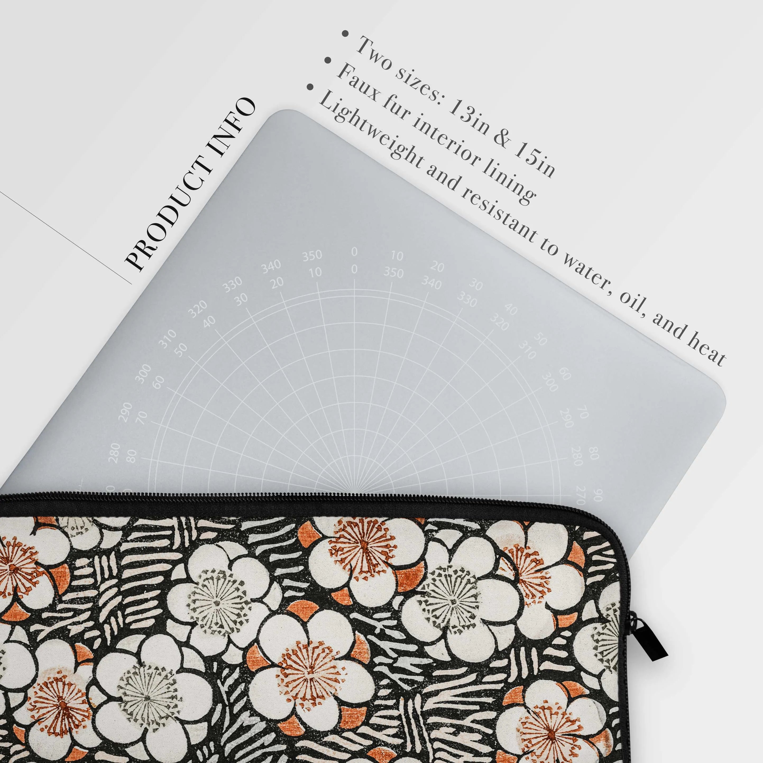Floral Pattern Laptop Sleeve From Bijutsu Sekai By Watanabe Seitei - Laptops - Aesthetic Art