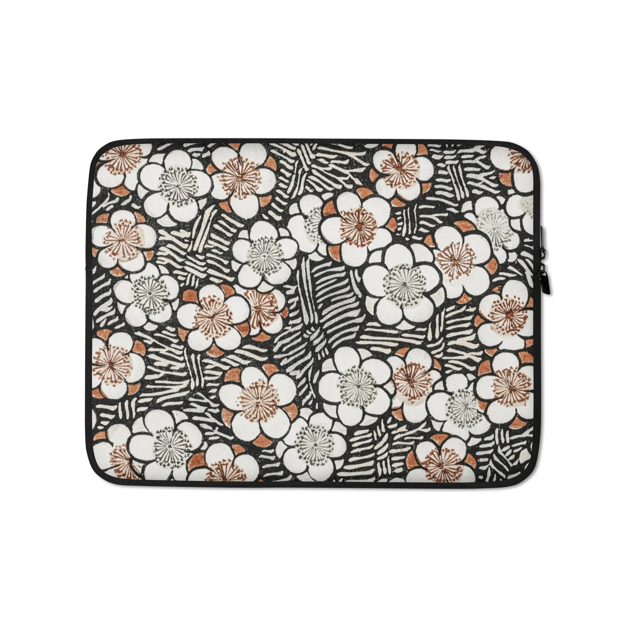 Floral Pattern Laptop Sleeve From Bijutsu Sekai By Watanabe Seitei - 13″ - Laptops - Aesthetic Art