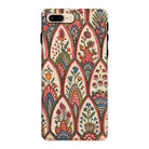 Floral Pattern - Oberkampf & Cie Fabric Iphone Case, 8 Plus / Matte, Decorative Phone Case Ornate Floral Pattern Arched Designs