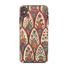 Floral Pattern - Oberkampf & Cie Fabric Iphone Case, Xs Max / Matte, Decorative Phone Case Ornate Floral Pattern Arched Designs