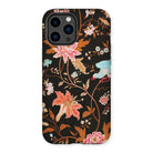 Midnight Call - Flora & Fauna Fabric Iphone Case 14 Pro Max / Matte Mobile Phone Cases