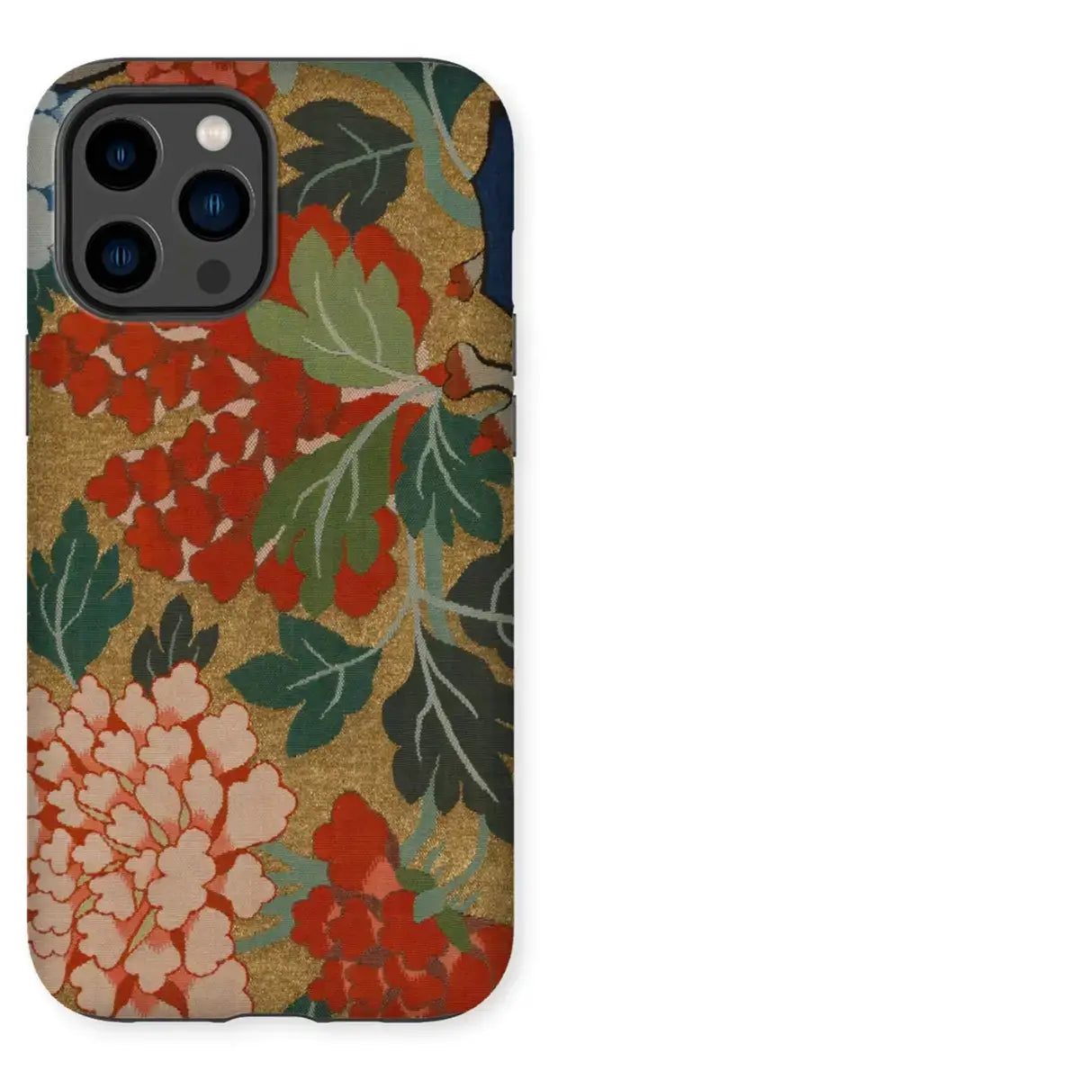 Floral patterned textile art iPhone case showcasing decorative art for art iPhone enthusiasts