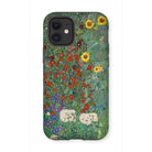 Farm Garden with Sunflowers - Gustav Klimt Iphone Case 12 Mini / Matte Mobile Phone Cases