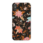 Midnight Call - Flora & Fauna Fabric Iphone Case x / Matte Mobile Phone Cases