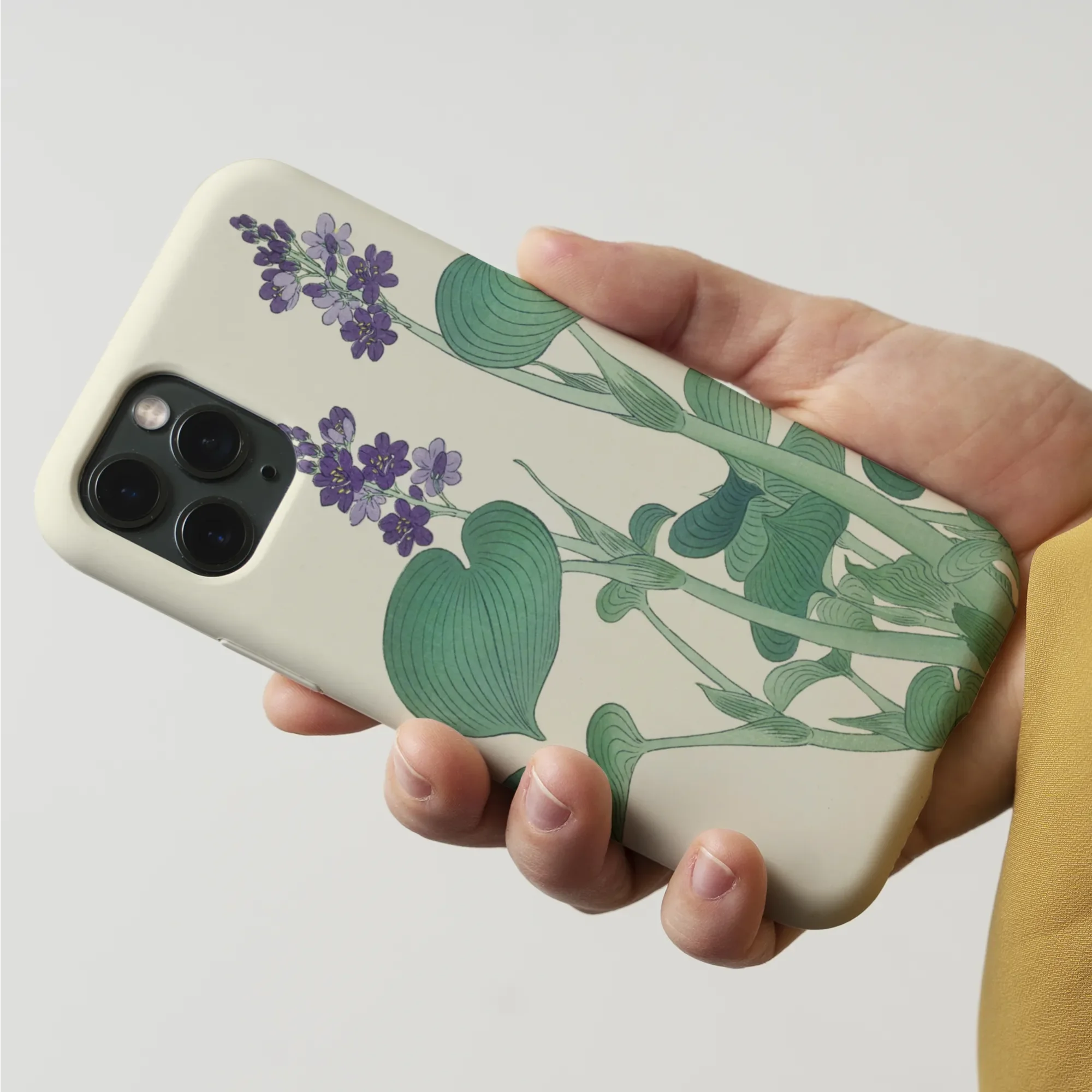 Blooming Hosta - Ohara Koson Floral Art Iphone Case Mobile Phone Cases