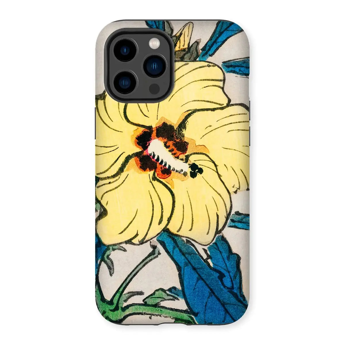 Golden Hibiscus - Kōno Bairei Yellow Floral Iphone Case 14 Pro Max / Matte Mobile Phone Cases