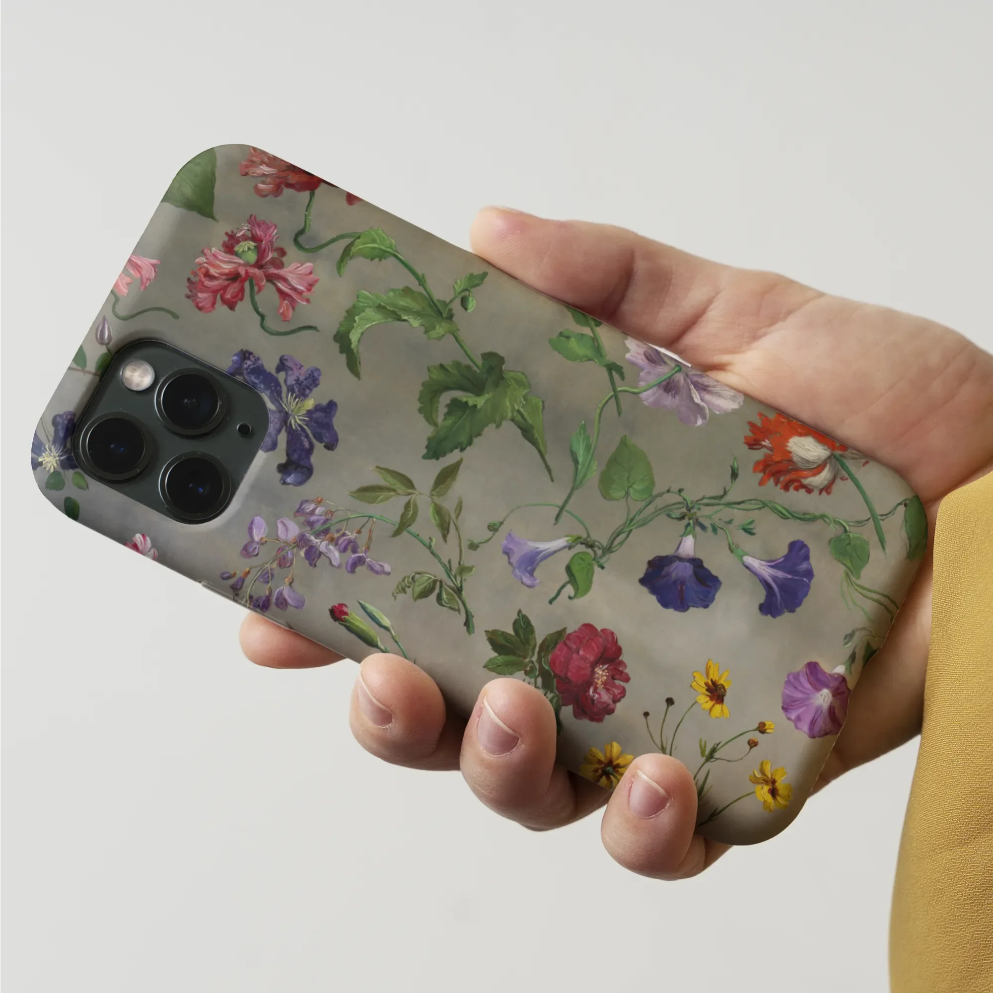 Studies of Flowers - Jacques–laurent Agasse Iphone Case Mobile Phone Cases