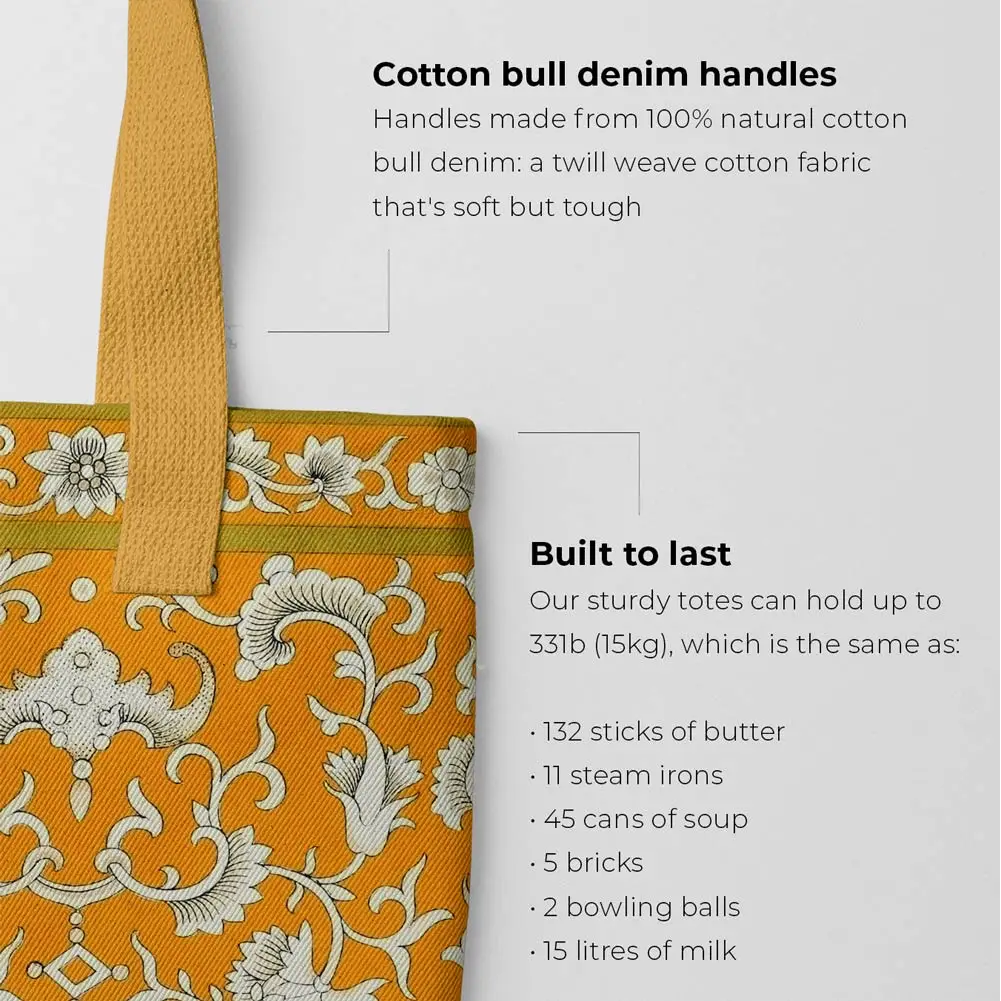 Tangerine Dream - Chinoiserie Tote Bag Bags