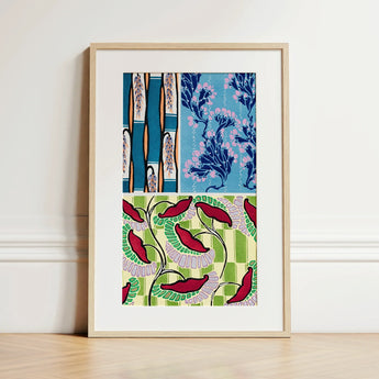 Floréal-dessins & Coloris Nouveaux - E.a. Séguy Art Print / Canvas, 12x18’’ / 31x46cm / Natural Frame / Matboard, Posters Prints Visual