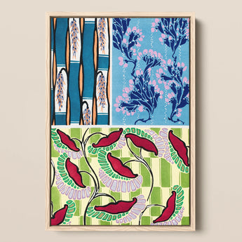 Floréal-dessins & Coloris Nouveaux - E.a. Séguy Art Print / Canvas, 12x18’’ / 31x46cm / Natural Frame, Posters Prints Visual Artwork,