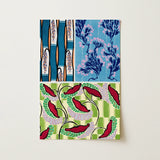 Floréal-dessins & Coloris Nouveaux - E.a. Séguy Art Print / Canvas Rectangular Art Print Three Distinct Sections: Left Displays Print,