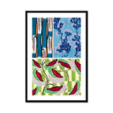 Floréal-dessins & Coloris Nouveaux - E.a. Séguy Art Print, Framed Artwork Abstract Floral Patterns Blue Green Red