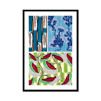 Floréal-dessins & Coloris Nouveaux - E.a. Séguy Art Print, Framed Artwork Abstract Floral Patterns Blue Green Red