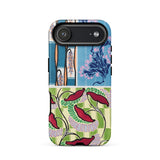 Floréal-dessins & Coloris Nouveaux - E.a. Séguy Iphone Case 17 Air / Matte Floral-patterned Phone Vibrant Red Green Hues Textured, Mobile