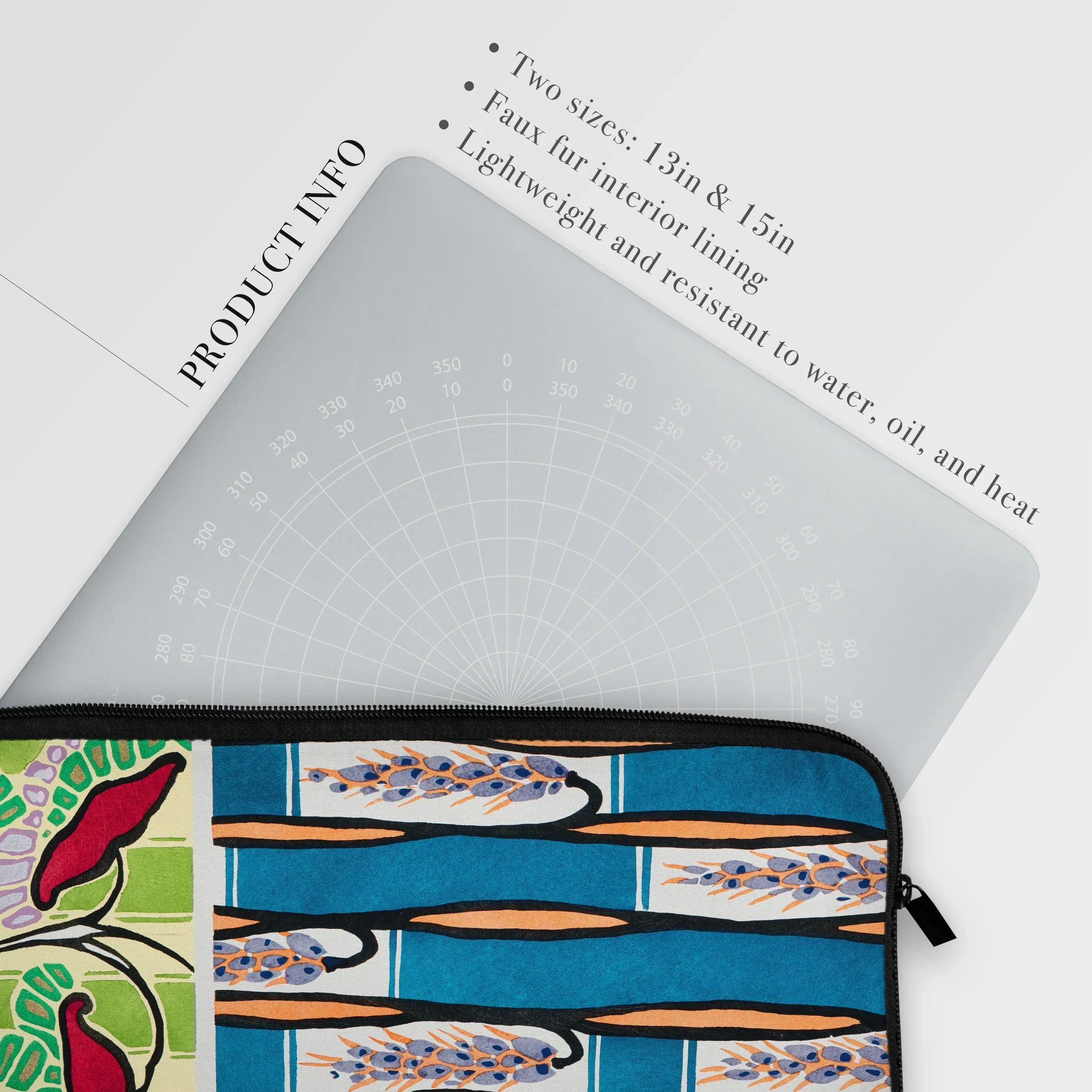 Floréal-dessins & Coloris Nouveaux - E.a. Séguy Laptop Sleeve, Colorful Laptop Sleeve Case Fish Pattern Design