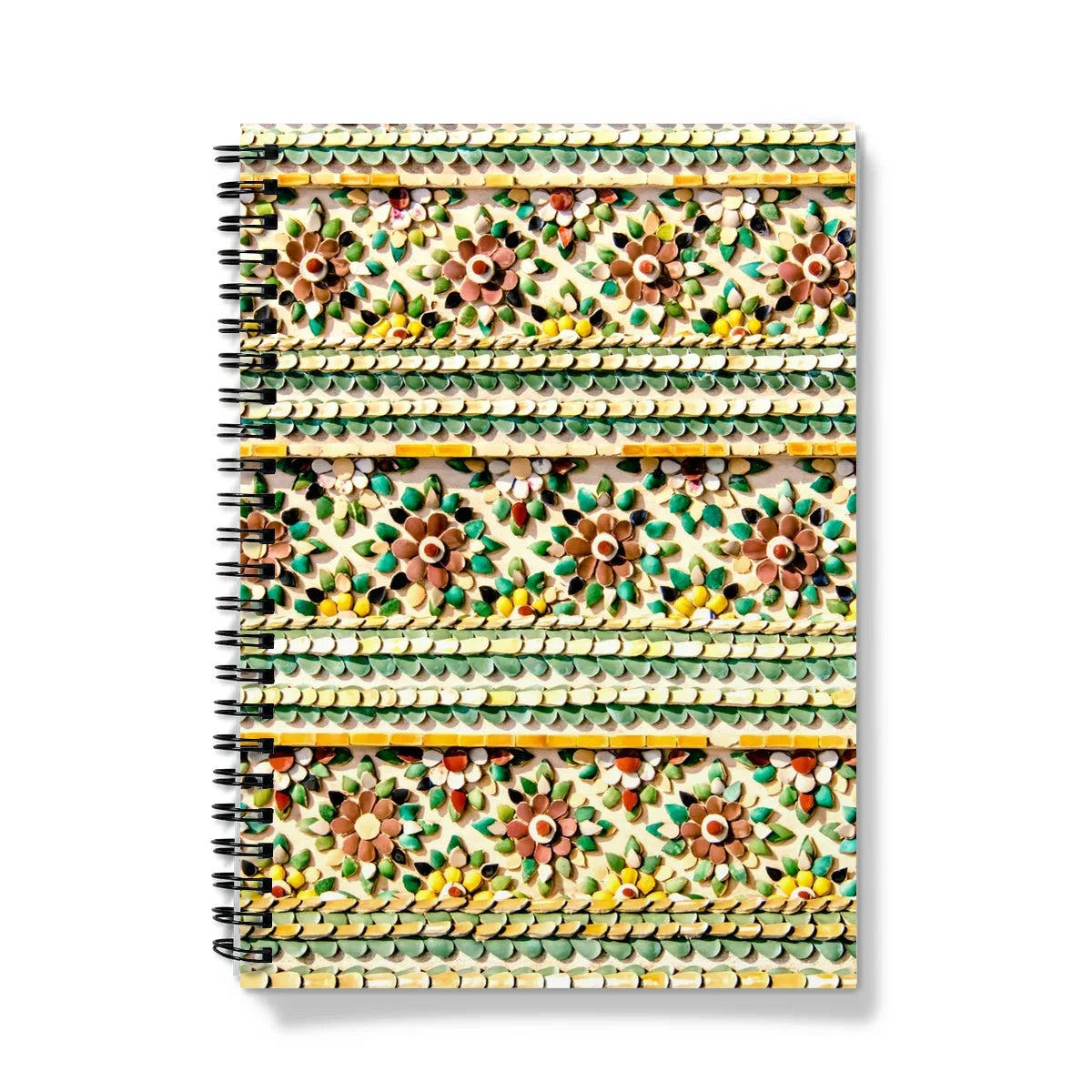 Flower Beds - Floral Thai Mosaic Art Notebook A5 / Graph Notebooks & Notepads