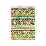Flower Beds - Floral Thai Temple Mosaic Art Print / Canvas, Thai Temple Aesthetics, Floral Thai Temple, Thai Temple Mosaic
