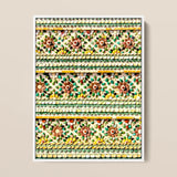 Flower Beds - Floral Thai Temple Mosaic Art Print / Canvas, Thai Temple Aesthetics, Floral Thai Temple, Thai Temple Mosaic