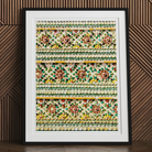 Flower Beds - Floral Thai Temple Mosaic Art Print Posters Prints & Visual Artwork