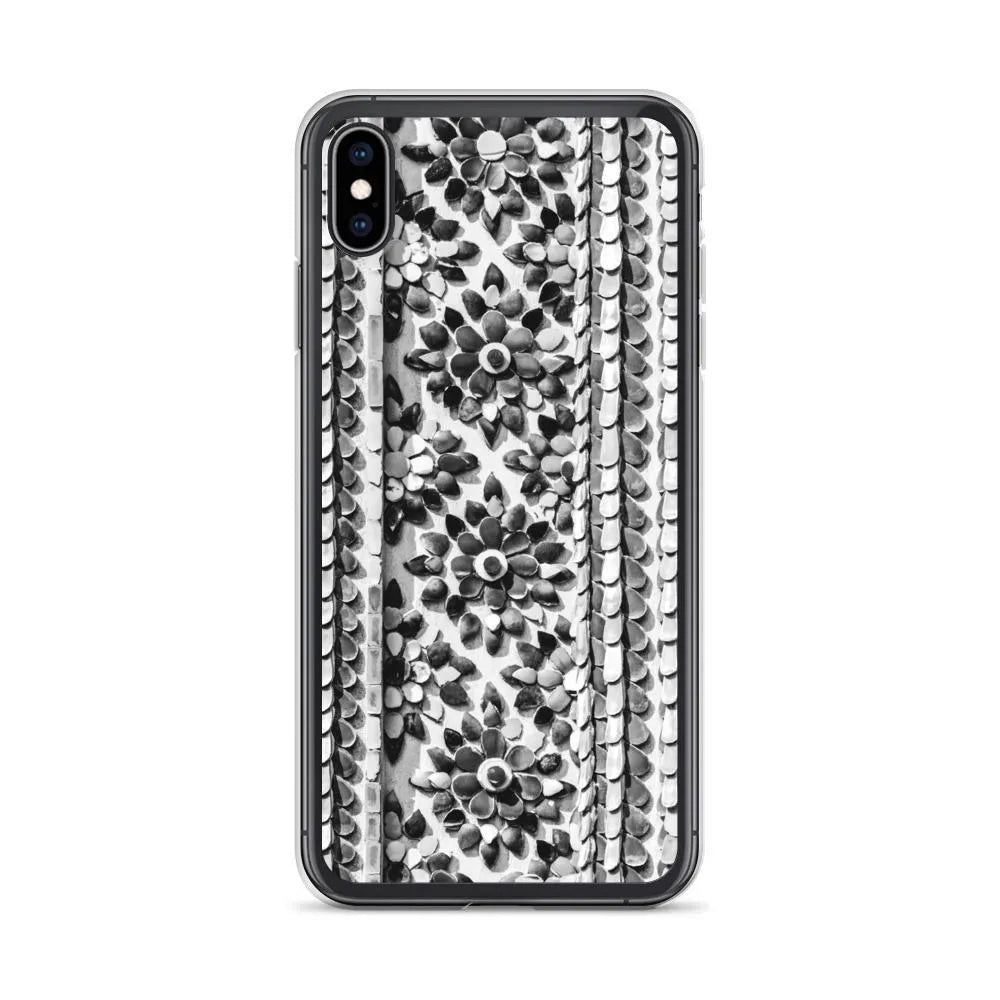 Flower Beds Pattern Iphone Case - Black And White - Iphone Xs Max - Mobile Phone Cases - Aesthetic Art