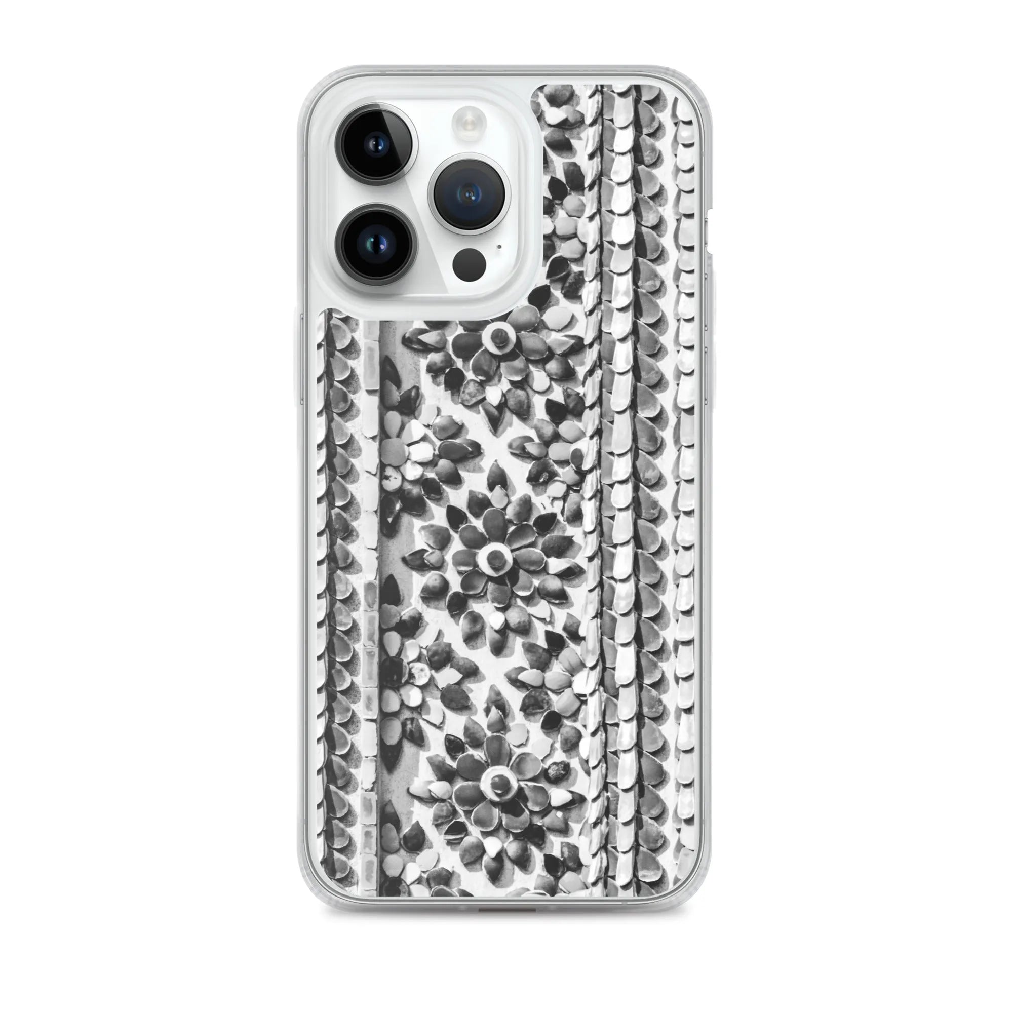 Flower Beds Pattern Iphone Case - Black And White - Iphone 14 Pro Max - Mobile Phone Cases - Aesthetic Art