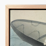 Minimalist Canvas Print Stylized Abstract Bowl Soft Gray Kamisaka Sekka Charts, Tiger Lilies Arched, Ceremonial Hush