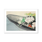 Flower Boat - Kamisaka Sekka Art Print, Floral Arrangement Dark Container