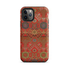 Flower Fan Pattern G.a. Audsley Textile Art Iphone Case, 11 Pro / Matte, Red Patterned Phone Case