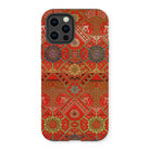 Flower Fan Pattern - G.a. Audsley Textile Art Iphone Case, 13 Pro / Matte, Kite-952583703, Iphone Case Ornate Red Gold