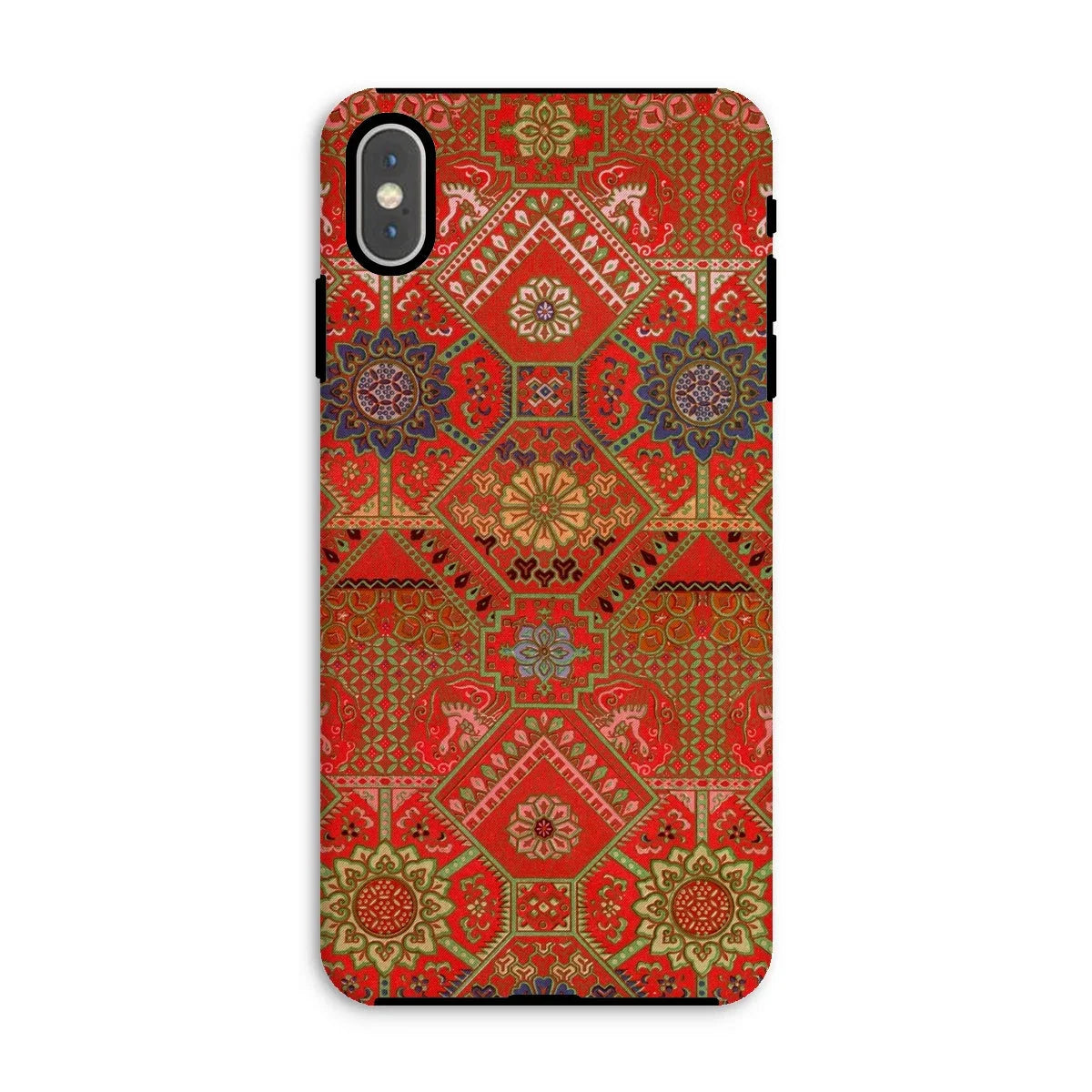 Flower Fan Pattern - G.a. Audsley Textile Art Iphone Case, Xs Max / Matte, Kite-952583743, Phone Case Ornate Red Gold