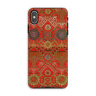 Flower Fan Pattern - G.a. Audsley Textile Art Iphone Case, Xs Max / Matte, Kite-952583743, Phone Case Ornate Red Gold