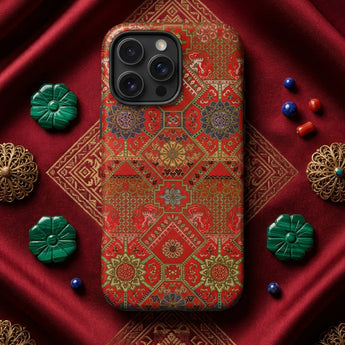 Flower Fan Pattern - G.a. Audsley Textile Art Iphone Case, Mobile Phone Cases, Toby Leon