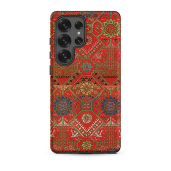 Flower Fan Pattern - G.a. Audsley Textile Art Phone Case, Samsung Galaxy S25 Ultra / Matte, Mobile Cases, Toby Leon