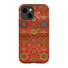 Flower Fan Pattern - G.a. Audsley Textile Art Iphone Case 14 / Matte Mobile Phone Cases