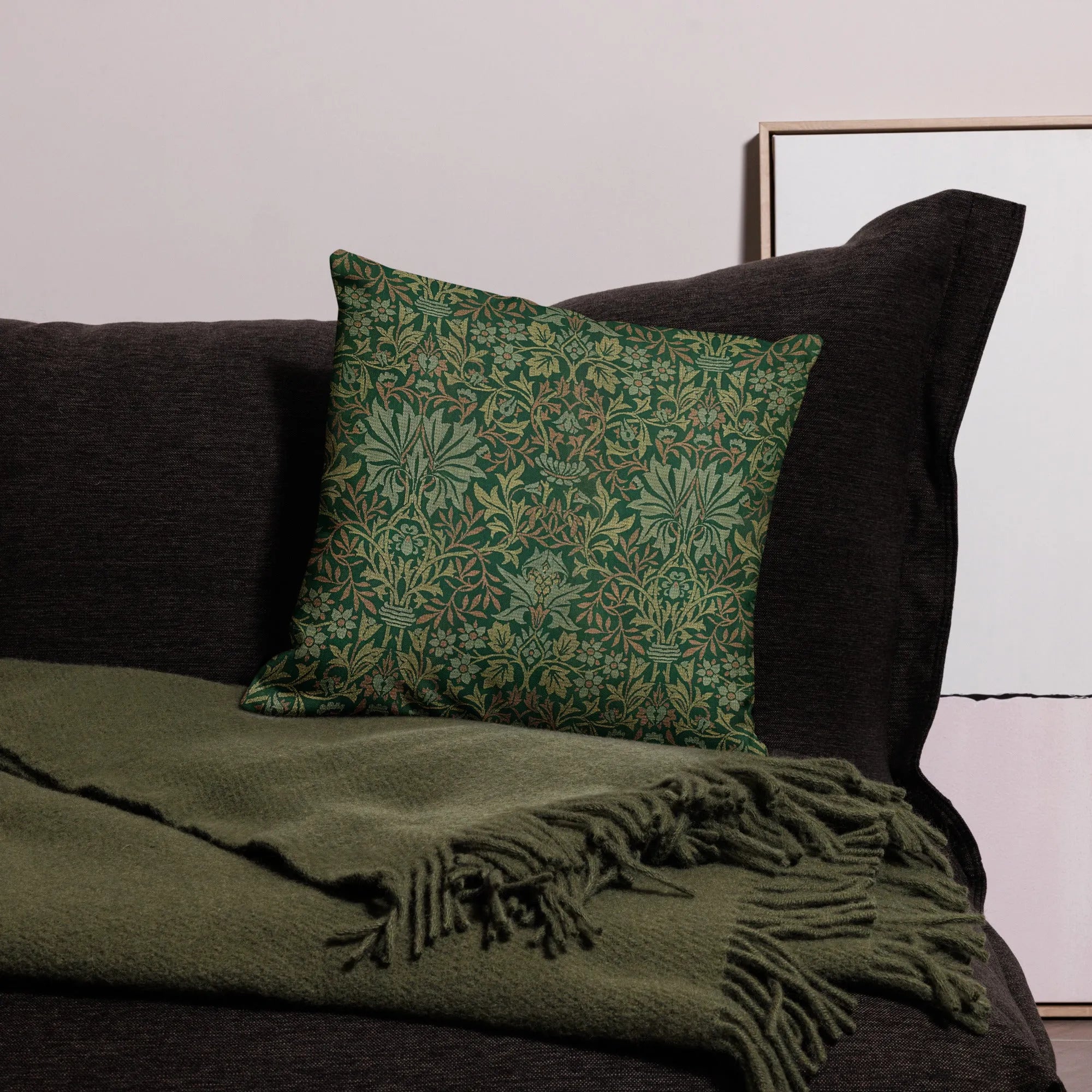 Flower Garden - William Morris Cushion - Decorative Throw Pillow - Throw Pillows - Aesthetic Art