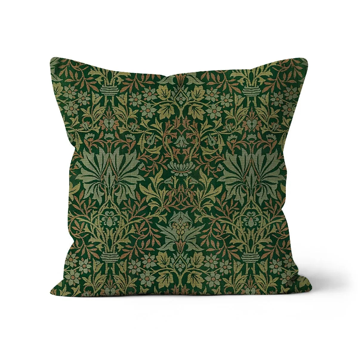 Flower Garden - William Morris Cushion - Decorative Throw Pillow - Linen / 18’x18’ - Throw Pillows - Aesthetic Art