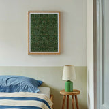 Flower Garden - William Morris Decorative Art Print / Canvas Framed Green Abstract Artwork Mounted Wall William Morris Flower, Flower
