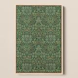 Flower Garden - William Morris Decorative Art Print / Canvas Framed Piece Art Intricate Botanical Pattern Shades Green William Morris