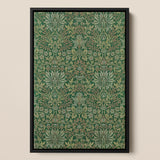 Flower Garden - William Morris Decorative Art Print / Canvas Framed Piece Art Intricate Damask Pattern Shades Green William Morris Flower,