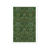 Flower Garden - William Morris Decorative Art Print / Canvas Ornate Green Floral Wallpaper Pattern Symmetrical Botanical Designs William