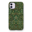 Flower Garden - William Morris Pattern Iphone Case, 11 / Matte, Ornate Green Gold Floral Patterned Iphone Case