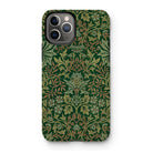 Flower Garden - William Morris Pattern Iphone Case, 11 Pro / Matte, Ornate Green Gold Floral Patterned Iphone Case Triple-lens