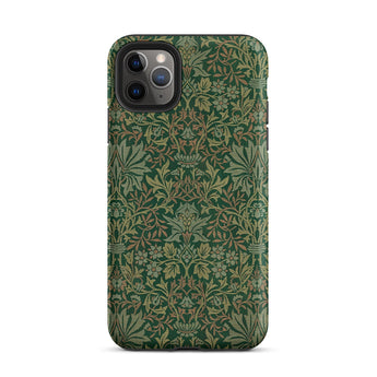 Flower Garden - William Morris Pattern Iphone Case, 11 Pro Max / Matte, Green Floral Patterned Phone Case