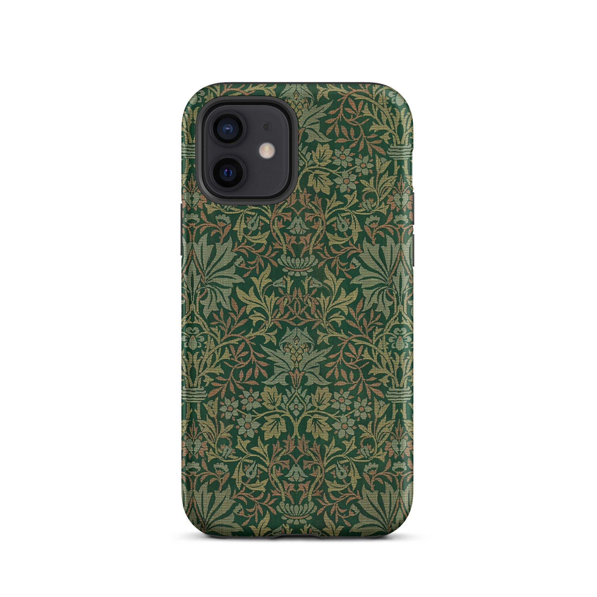 Flower Garden William Morris Pattern Iphone Case, 12 / Matte, Green Floral Patterned Phone Case