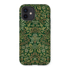 Flower Garden - William Morris Pattern Iphone Case, 12 / Matte, Ornate Green Gold Floral Patterned Iphone Case