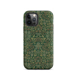 Flower Garden - William Morris Pattern Iphone Case, 12 Pro / Matte, Green Floral Patterned Phone Case